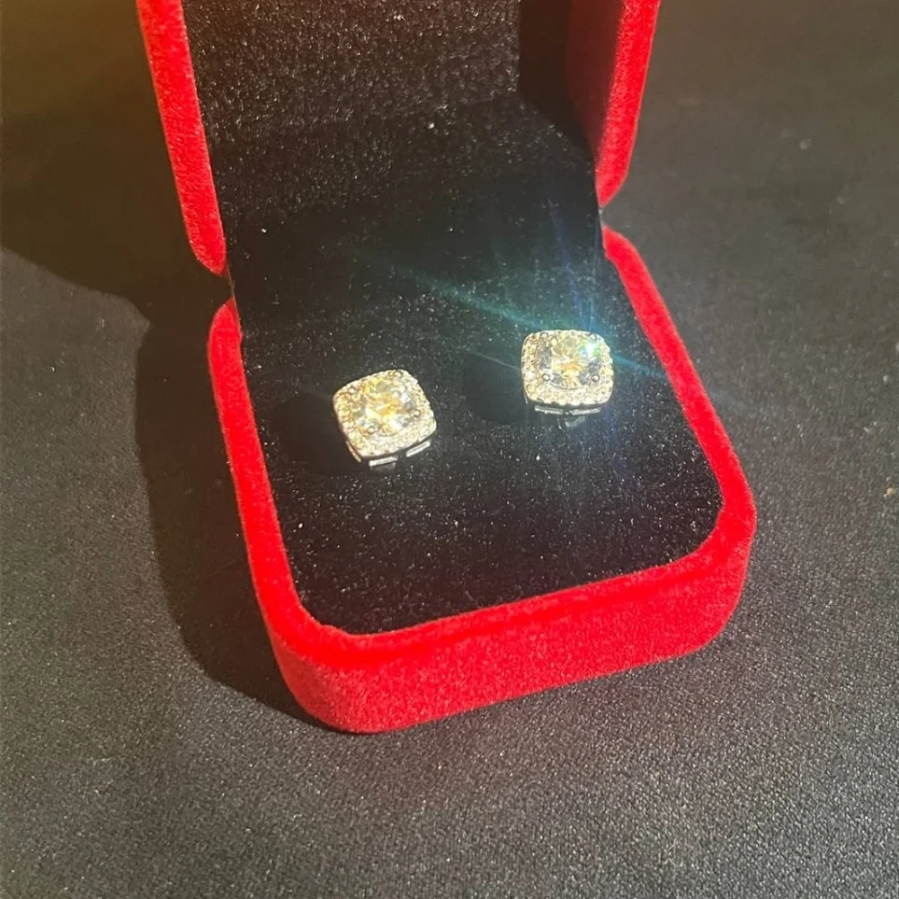 CERT 1 CTW Moissanite Earrings